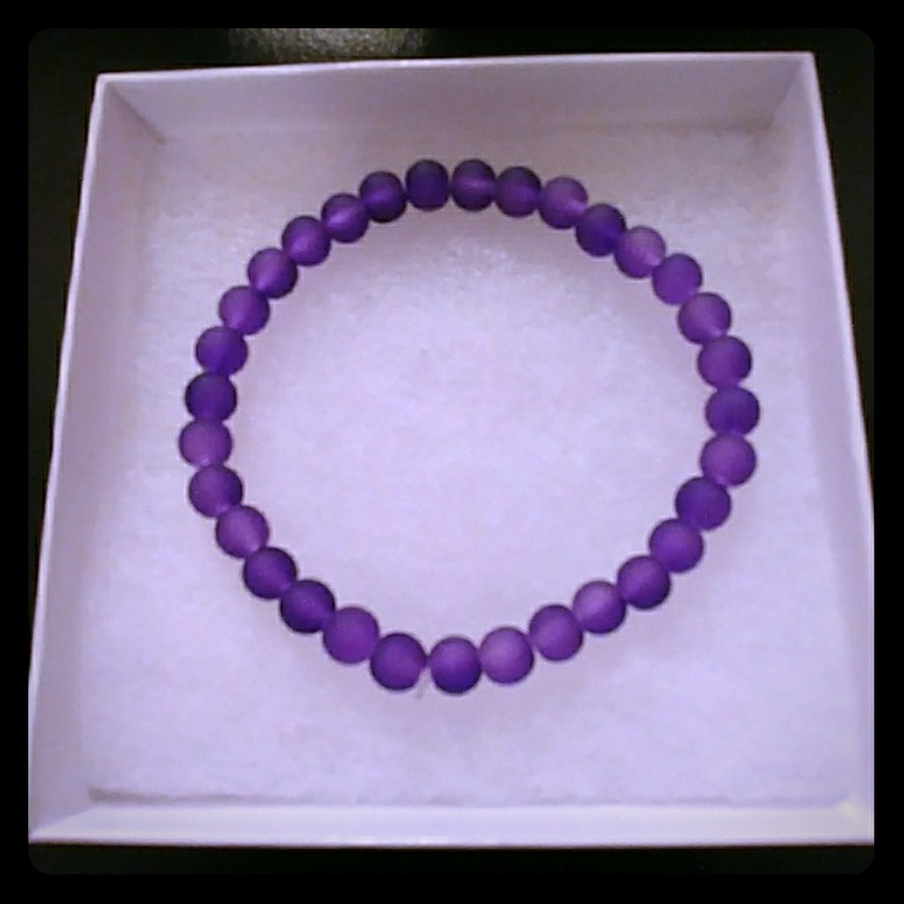 🔥CLEARANCE! Blackberry Matte Crystal Bracelet